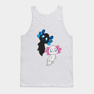 blue and pink axolotl Tank Top